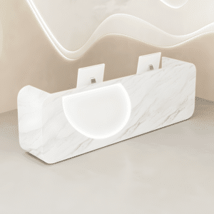 Cashier Desk Front Desk - L59" x W24" x H39", Jazz white