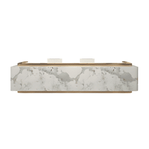 Elegant Marble Slab Counter for Beauty Salon & Bar - L126" X W24" X H41"