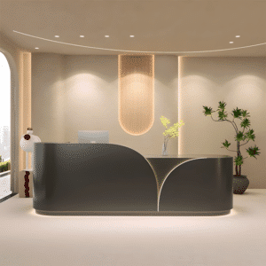 Maoters Retail Reception Desk - Stylish & Functional - L94" x W24" x H39", Black