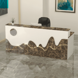 Sleek Lacquered Counter with Light Strip