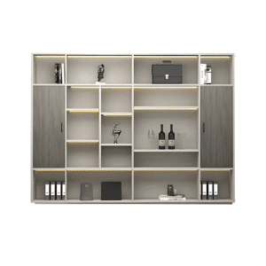 Elegant Modern Office Desk Executive Desk - Maoters - L94"x W16" xH79"Bookcase