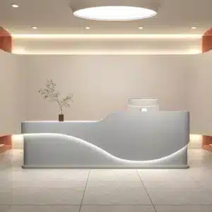 Fashion Service Reception Desk - Maoters - L79" x W24" x H39", Gray