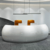 Baked Semicircular Arc Front Desk