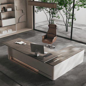 Boss Office Desk - Modern Design - L87" x W67" x H30"