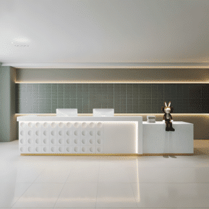Company Lacquered Reception Desk Counter