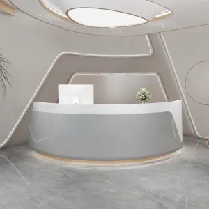 Curved Beauty Salon Bar Counter