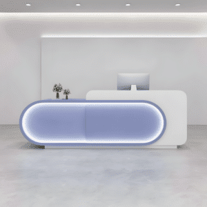 Curved Front Reception Desk - Stylish Cashier Solution