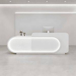 Curved Front Reception Desk - Stylish Cashier Solution