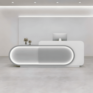 Curved Front Reception Desk - Stylish Cashier Solution
