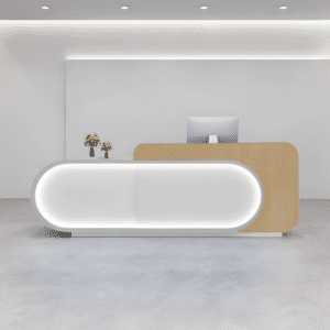 Curved Front Reception Desk - Stylish Cashier Solution