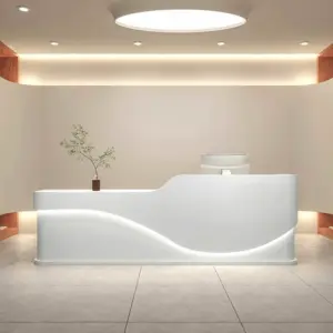 Fashion Service Reception Desk - Maoters - L71" x W24" x H39", White