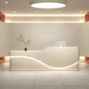 Fashion Service Reception Desk - Maoters - L79" x W24" x H39", Beige