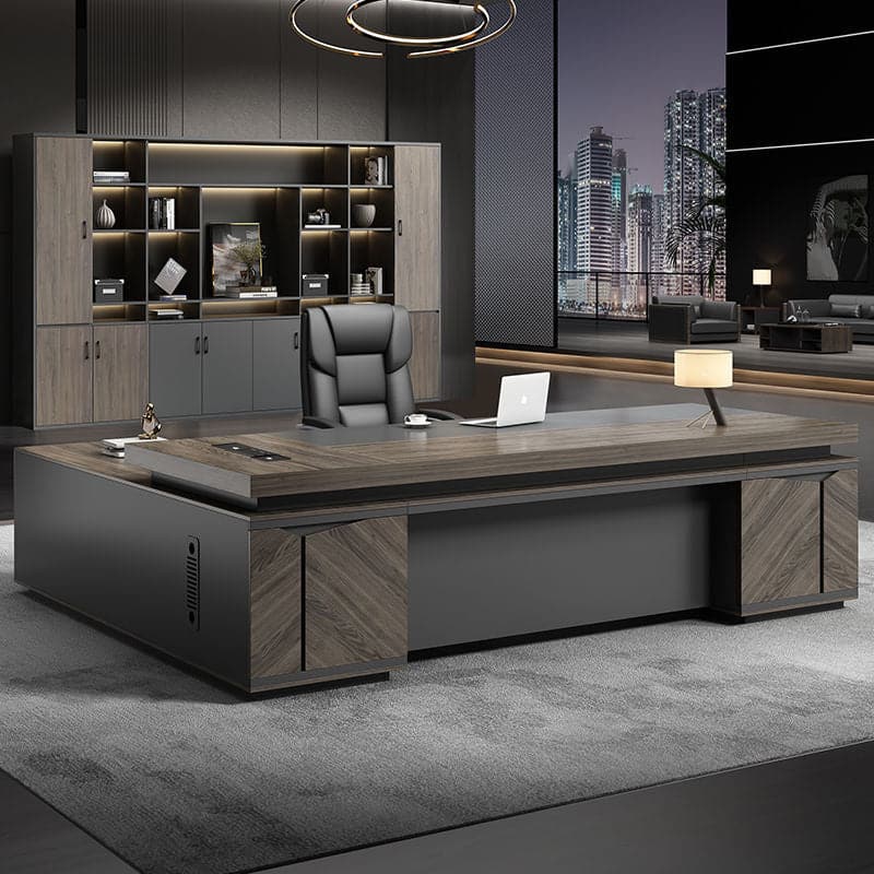 Elegant Vintage Executive Desk - Maoters