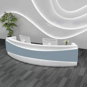 Modern Minimalist Stainless Steel Light Luxury Desk - L79" x W24" x H39", White + Blue