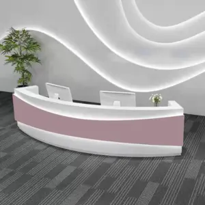 Modern Minimalist Stainless Steel Light Luxury Desk - L142" x W24" x H39", White + Pink