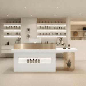 Modern Stylish Reception Cashier Counter - L94" x W24" x H39", White