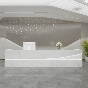 Modern Simple Reception Desk - Sleek Lacquer Finish