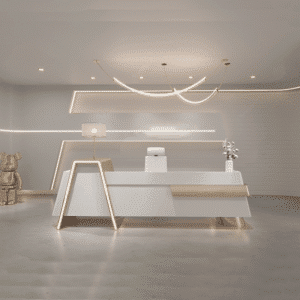Modern Simple Lacquer Hotel Front Desk Reception Desk