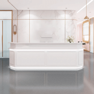 Rectangle Engineered Wood Reception Desk