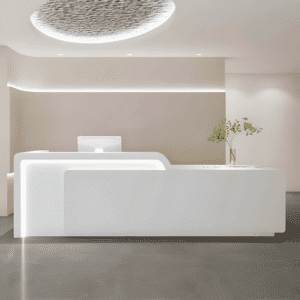 Simple Corporate Reception Desk - Maoters - L71"xW24"xH39", White