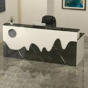 Sleek Lacquered Counter with Light Strip