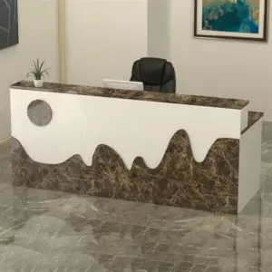 Sleek Lacquered Counter with Light Strip