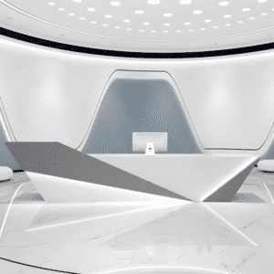 Stylish Reception Desk with Register Counter Storage