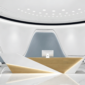 Stylish Reception Desk with Register Counter Storage