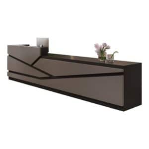 Elegant Rectangular Laminate Reception Desk - Maoters