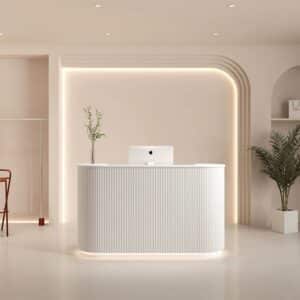 Fashion Retail Reception Desk - Store - L47"xW24"xH39", White