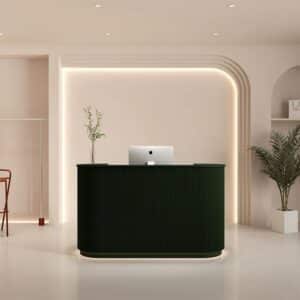 Fashion Retail Reception Desk - Store - L47"xW24"xH39", Dark green