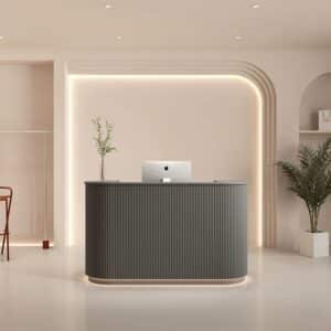 Fashion Retail Reception Desk - Store - L79"xW24"xH39", Gray