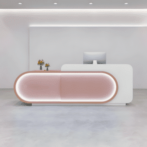 Curved Front Reception Desk - Stylish Cashier Solution