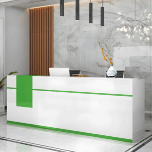 Modern Office Reception Desk - Compact & Stylish Front Counter