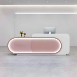 Curved Front Reception Desk - Stylish Cashier Solution
