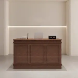 French Style Cream Reception Desk - Boutique & Café Counter