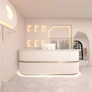 Luxury Boutique Counter - Modern Reception Desk for Salon & Apparel Store