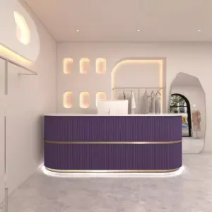 Luxury Boutique Counter - Modern Reception Desk for Salon & Apparel Store