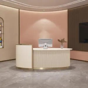 Luxury Lacquer Reception Desk - Medical Spa Clinic Counter