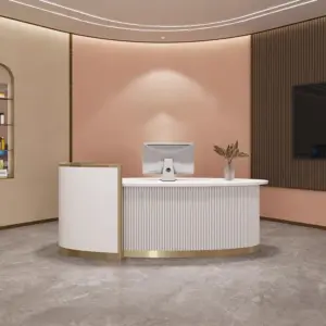 Luxury Lacquer Reception Desk - Medical Spa Clinic Counter