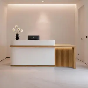 Luxury Wabi-Sabi Reception Desk - Salon & Boutique Counter