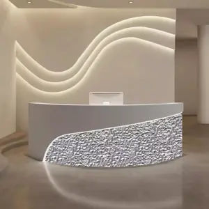 Modern Curved Reception Desk