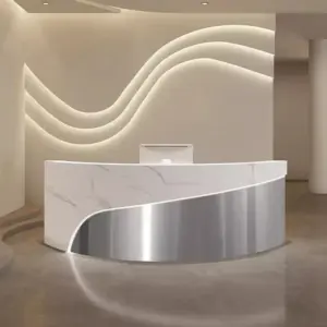 Modern Curved Reception Desk