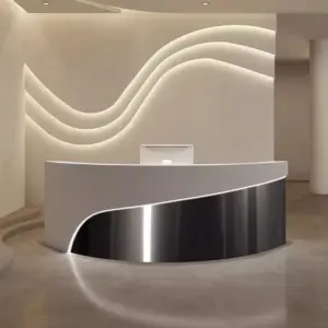 Modern Curved Reception Desk