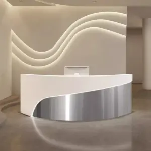 Modern Curved Reception Desk