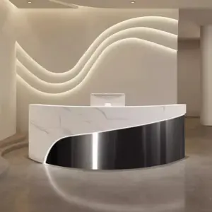 Modern Curved Reception Desk