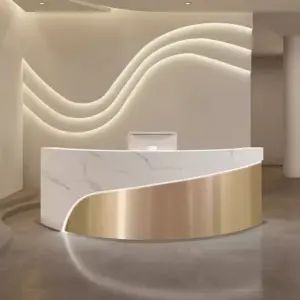 Modern Curved Reception Desk