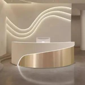 Modern Curved Reception Desk
