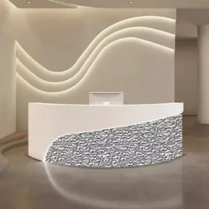 Modern Curved Reception Desk