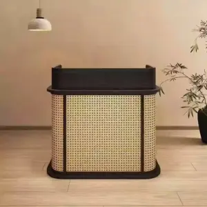 Luxury Rattan Reception Desk - Restaurant & Café Counter
